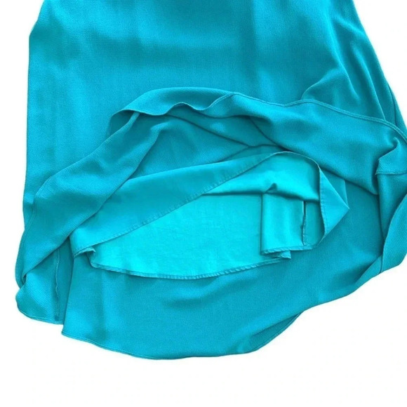 Lauren Ralph Lauren Sleeveless Dress Size 4 Lined Turquoise Wedding Guest - Picture 4 of 6